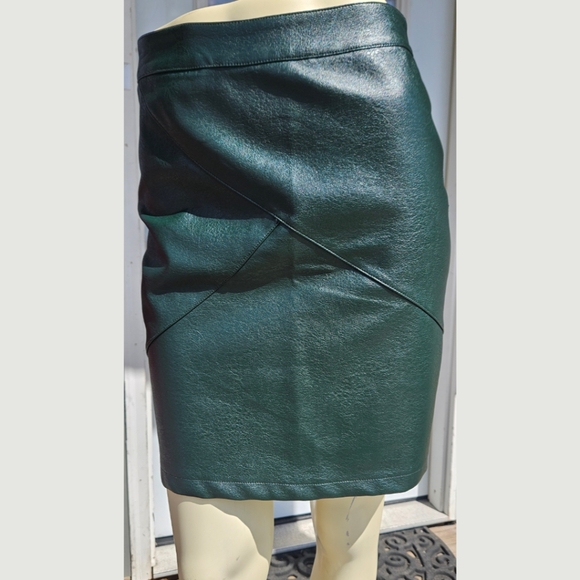 Zeagoo Mini skirt, PU, Forest green, Sm, EUC ✔️ - Picture 7 of 8